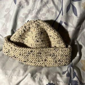 Fishermen's 100%  Wool Rollup Beanie One Size (Cookies n Cream LB)